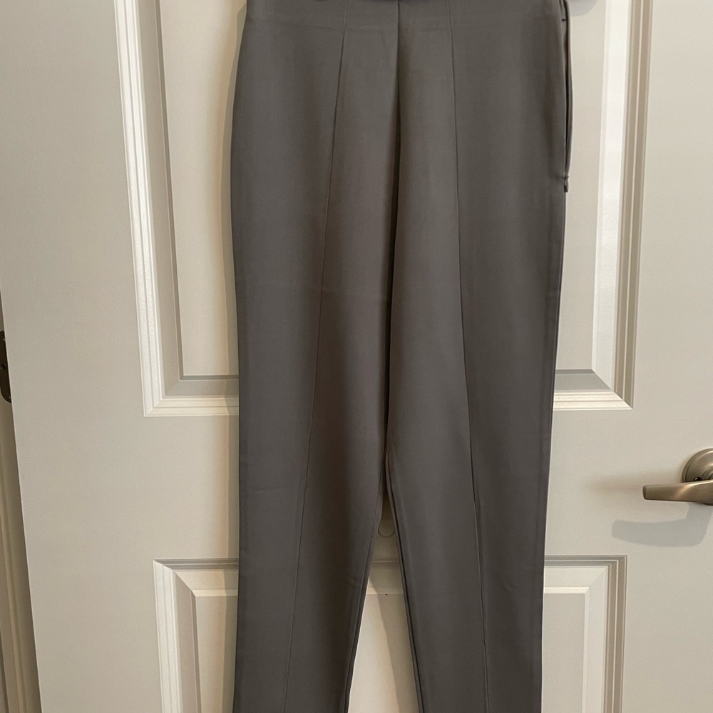 Scallop Waisted Chic Gray Dress Pants